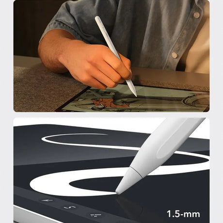 Stylus ESR Stylus Pen (6C00107), for iPad, Magnetic Attachment, Bluetooth, Type-C, Palm Rejection, Tilt Sensitivity, Alb