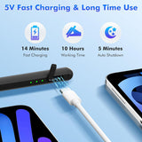 Stylus Techsuit Stylus Pen (AX10-T), for iPad, Type-C, Palm Rejection, Tilt Sensitivity, Side Adsorption, 125mAh, Alb