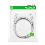 Cablu Ugreen US264 (60520), USB-C, PD60W 3A, 2m, Alb