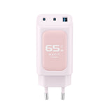 Incarcator Havit (UC260 EU), 2x USB-C, USB, 65W, Roz