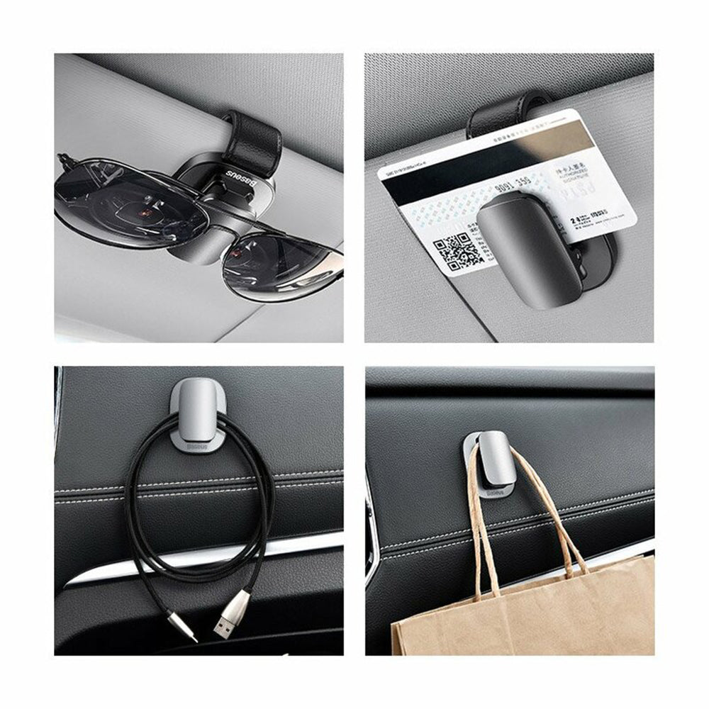 Gadget Baseus Glasses Clip Car Holder (ACYJN-A01), Easy Installation, Multipurpose Holder, Secure Grip, Universal Fit, Negru