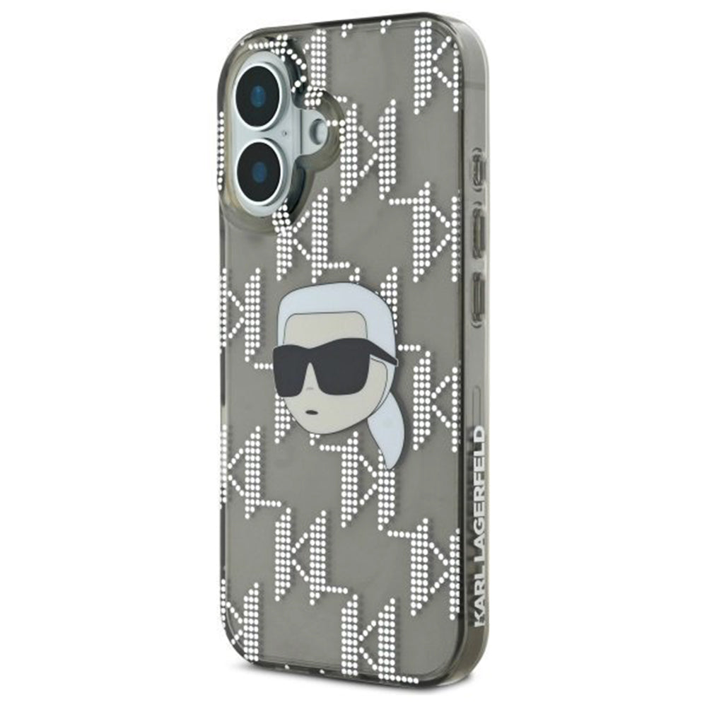 Husa de protectie Karl Lagerfeld IML Luxury Electroplated (KLHCP16SHKLPKHK) compatibil cu iPhone 16, Karl Head