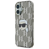 Husa de protectie Karl Lagerfeld IML Luxury Electroplated (KLHCP16SHKLPKHK) compatibil cu iPhone 16, Karl Head