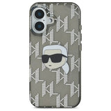 Husa de protectie Karl Lagerfeld IML Luxury Electroplated (KLHCP16SHKLPKHK) compatibil cu iPhone 16, Karl Head