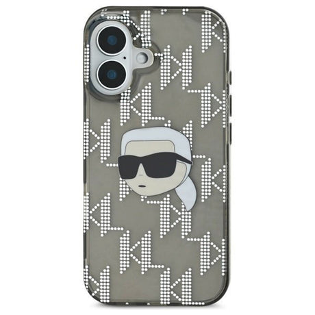 Husa de protectie Karl Lagerfeld IML Luxury Electroplated (KLHCP16SHKLPKHK) compatibil cu iPhone 16, Karl Head