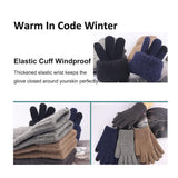 Techsuit Gloves (ST0012), from Alpaca Wool, Size 22cm, Coffee