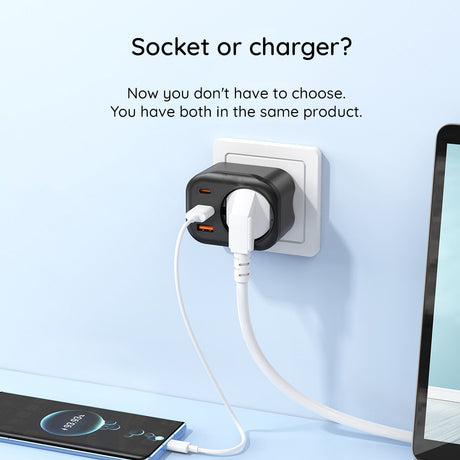 Incarcator Havit (UC142 EU), EU Socket, 2x Type-C, USB, 30W, Negru