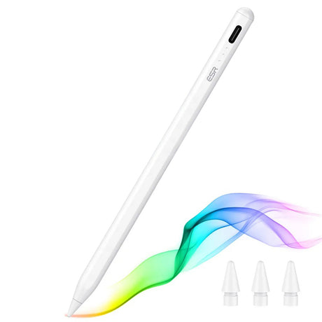 Stylus ESR Stylus Pen (6C00107), for iPad, Magnetic Attachment, Bluetooth, Type-C, Palm Rejection, Tilt Sensitivity, Alb
