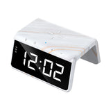 Incarcator Havit Desk Phone Wireless (W320), with Digital Clock, RGB LED Light, 15W, Marble