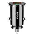 Incarcator Baseus Car Circular (CCALL-YD01), Dual USB 5A Super Fast Charging, QC 3.0, Negru