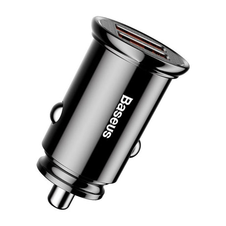 Incarcator Baseus Car Circular (CCALL-YD01), Dual USB 5A Super Fast Charging, QC 3.0, Negru
