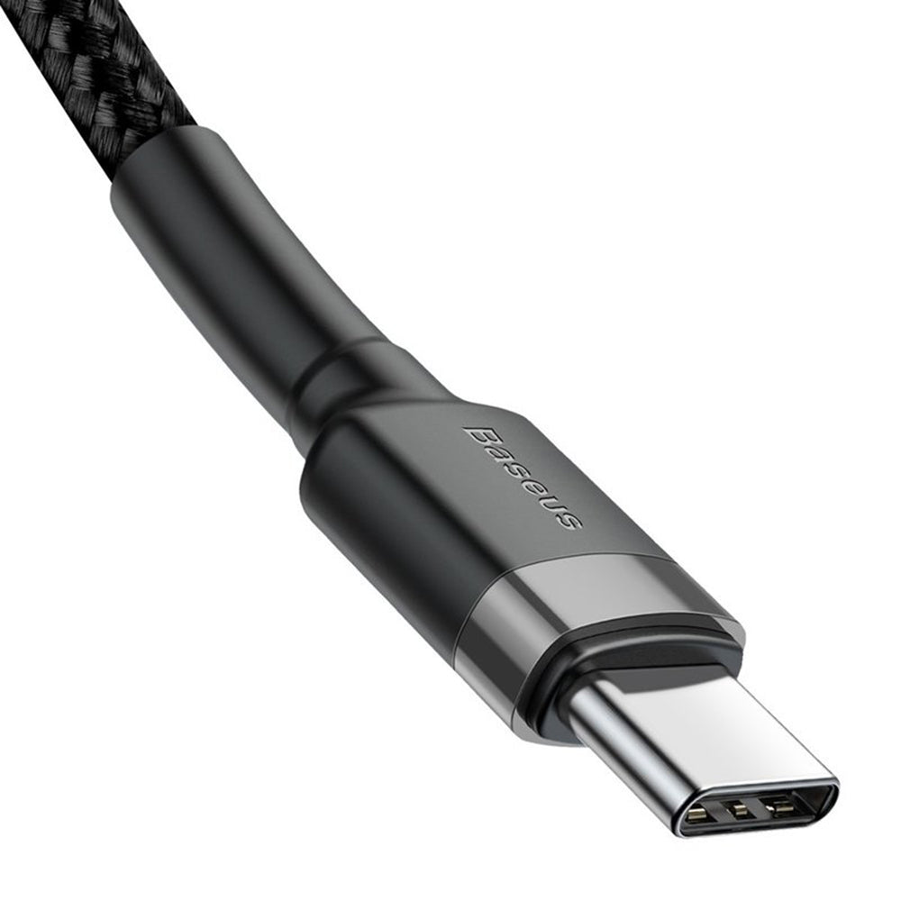 Cablu Baseus Cafule (CATKLF-GG1), Type-C to Type-C 480Mbps, PD2.0, 60W, 3A, 1m, Negru