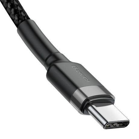 Cablu Baseus Cafule (CATKLF-GG1), Type-C to Type-C 480Mbps, PD2.0, 60W, 3A, 1m, Negru
