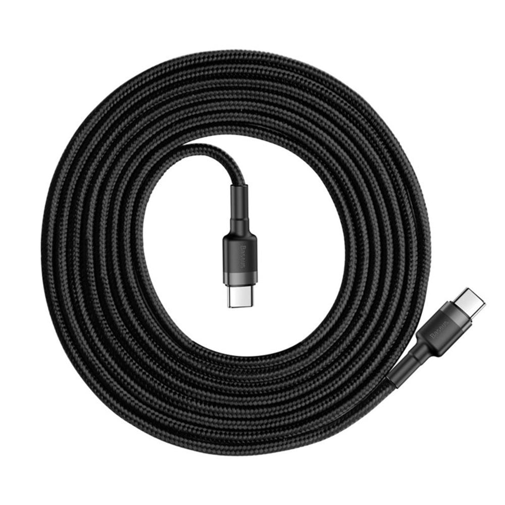 Cablu Baseus Cafule (CATKLF-GG1), Type-C to Type-C 480Mbps, PD2.0, 60W, 3A, 1m, Negru