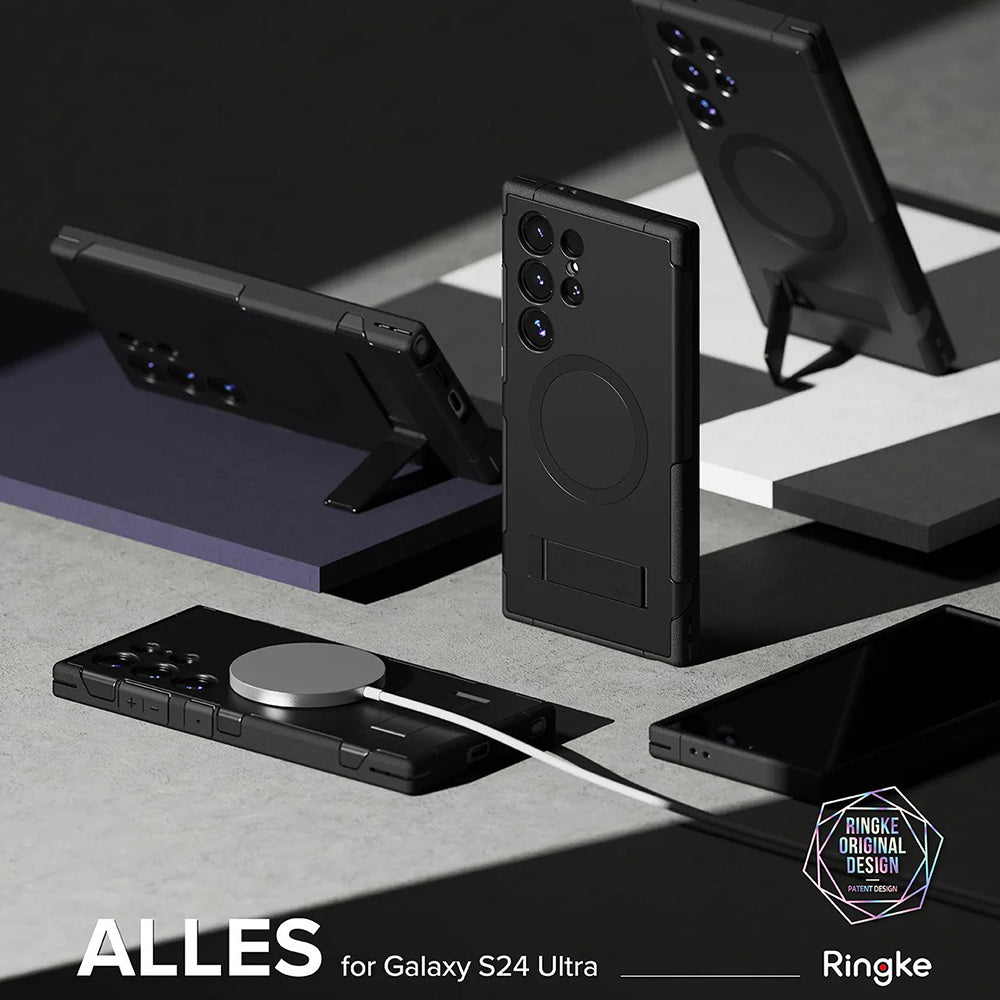 Husa de protectie Ringke Alles MagSafe compatibil cu Samsung Galaxy S24 Ultra, Negru