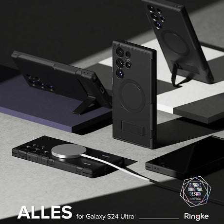 Husa de protectie Ringke Alles MagSafe compatibil cu Samsung Galaxy S24 Ultra, Negru