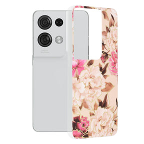 Husa de protectie Techsuit Marble Series compatibil cu Oppo Reno8 Pro, Mary Berry Nude