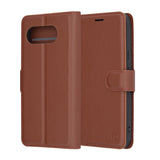 Husa de protectie Techsuit Leather Folio compatibil cu Google Pixel 9a, Maro