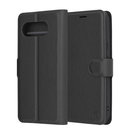 Husa de protectie Techsuit Leather Folio compatibil cu Google Pixel 9a, Negru