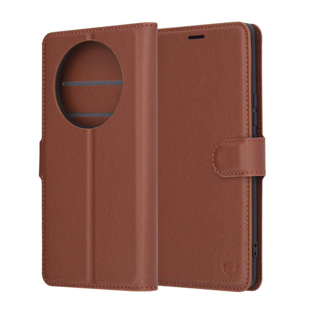 Husa de protectie Techsuit Leather Folio compatibil cu Honor Magic7 Lite / X9c, Maro