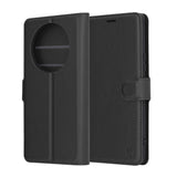 Techsuit Leather Folio fekete tok Honor Magic7 Lite és Honor X9c telefonhoz
