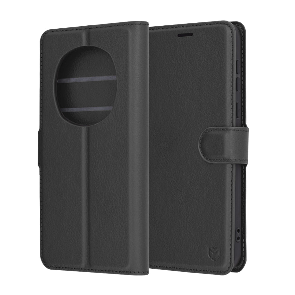 Husa de protectie Techsuit Leather Folio compatibil cu Honor Magic7 Pro, Negru