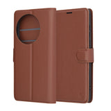 Husa de protectie Techsuit Leather Folio compatibil cu OnePlus 13, Maro