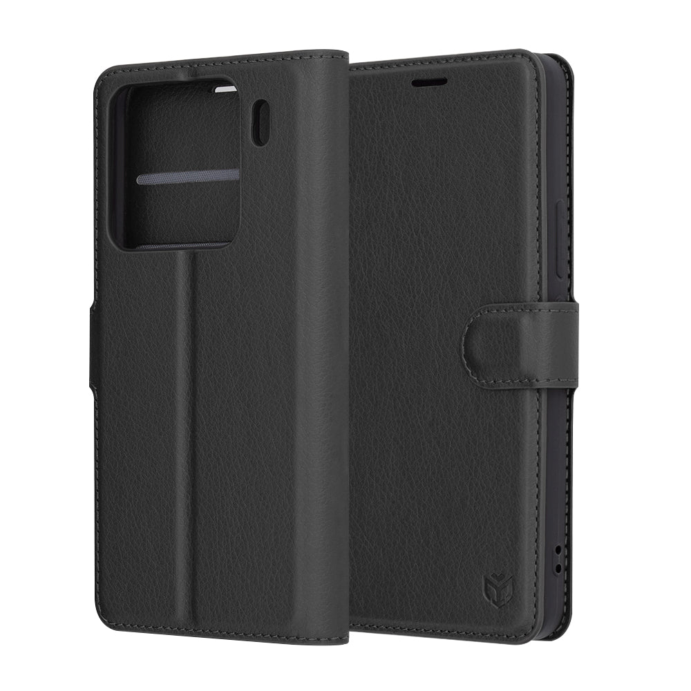 Husa de protectie Techsuit Leather Folio compatibil cu Xiaomi 15 Pro, Negru
