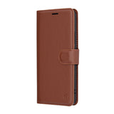 Husa de protectie Techsuit Leather Folio compatibil cu Xiaomi 15, Maro