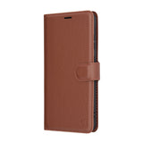 Husa de protectie Techsuit Leather Folio compatibil cu Samsung Galaxy S25 Plus, Maro