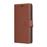 Husa de protectie Techsuit Leather Folio compatibil cu Samsung Galaxy S25, Maro