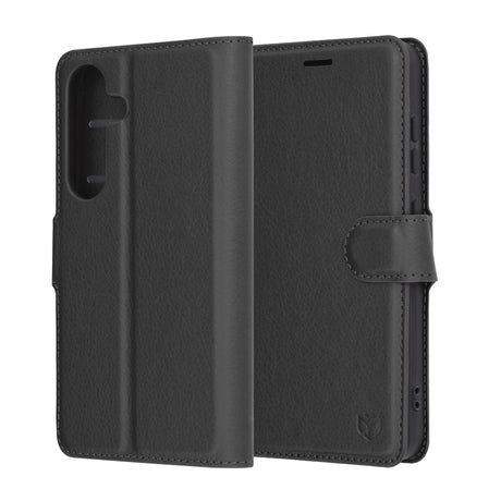 Husa de protectie Techsuit Leather Folio compatibil cu Samsung Galaxy S25, Negru
