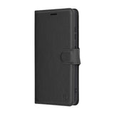 Husa de protectie Techsuit Leather Folio compatibil cu Samsung Galaxy S25, Negru