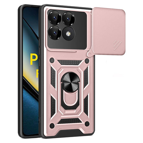 Husa de protectie Techsuit CamShield Series compatibil cu Xiaomi Poco F6 Pro, Roz Auriu