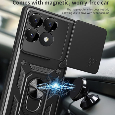 Husa de protectie Techsuit CamShield Series compatibil cu Xiaomi Poco F6 Pro, Roz Auriu