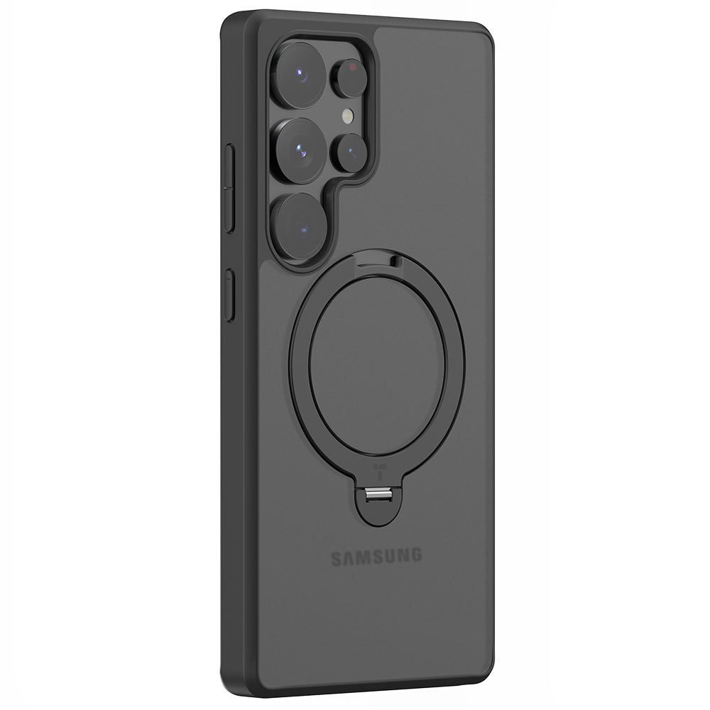 Torras Husa de protectie Torras Ostand Spin MagSafe Series compatibil cu Samsung Galaxy S25 Ultra, Negru – imagine 2