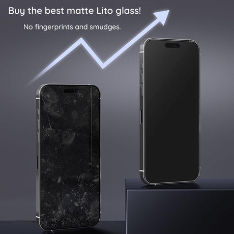Folie de protectie Lito HD Pro Matte compatibil cu iPhone 17 / iPhone 16 Pro, Negru