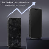 Folie de protectie Lito HD Pro Matte compatibil cu iPhone 16 Plus, Negru