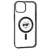 Husa de protectie Karl Lagerfeld IML MagSafe (KLHMP15MHCHNOTK) compatibil cu iPhone 15 Plus, Transparent Choupette`S Head
