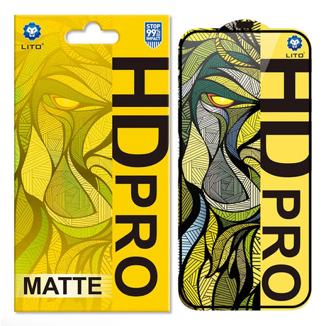 Folie de protectie Lito HD Pro Matte compatibil cu iPhone 16 Plus, Negru