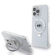 Husa de protectie Karl Lagerfeld Hardcase Ring Stand MagSafe (KLHMP15LHMRSKHH) compatibil cu iPhone 15 Pro, Alb Karl Head