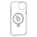Husa de protectie Karl Lagerfeld Hardcase Ring Stand MagSafe (KLHMP15MHMRSKCH) compatibil cu iPhone 15 Plus, Alb Karl&Choupette