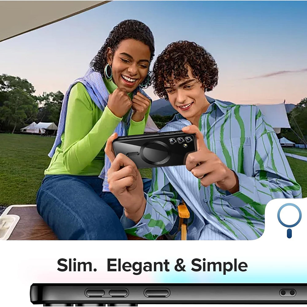 Husa de protectie Techsuit Luxury Crystal MagSafe compatibil cu Samsung Galaxy S25, Auriu