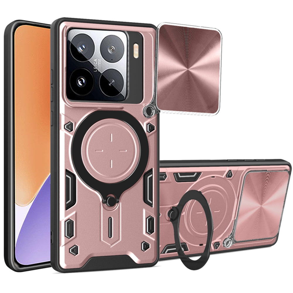 Husa de protectie Techsuit CamGuard Pro compatibil cu Xiaomi 15, Roz Auriu