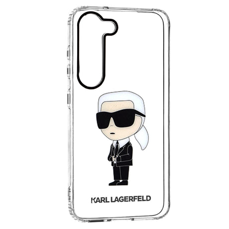 Husa de protectie Karl Lagerfeld Hardcase Transparent (KLHCS23SHNIKTCT) compatibil cu Samsung Galaxy S23, Ikonik Karl Lagerfeld