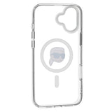 Husa de protectie Karl Lagerfeld IML MagSafe (KLHMP16MHLSKIH) compatibil cu iPhone 16 Plus, Alb Karl`S Head
