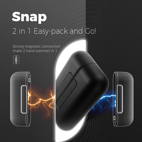 Ocoopa Hand Warmer UT2s (UT2S-GY), Type-C, with Power Bank, Electric, Magnetic Design, MagTwins, 2x 5000mAh, Gri