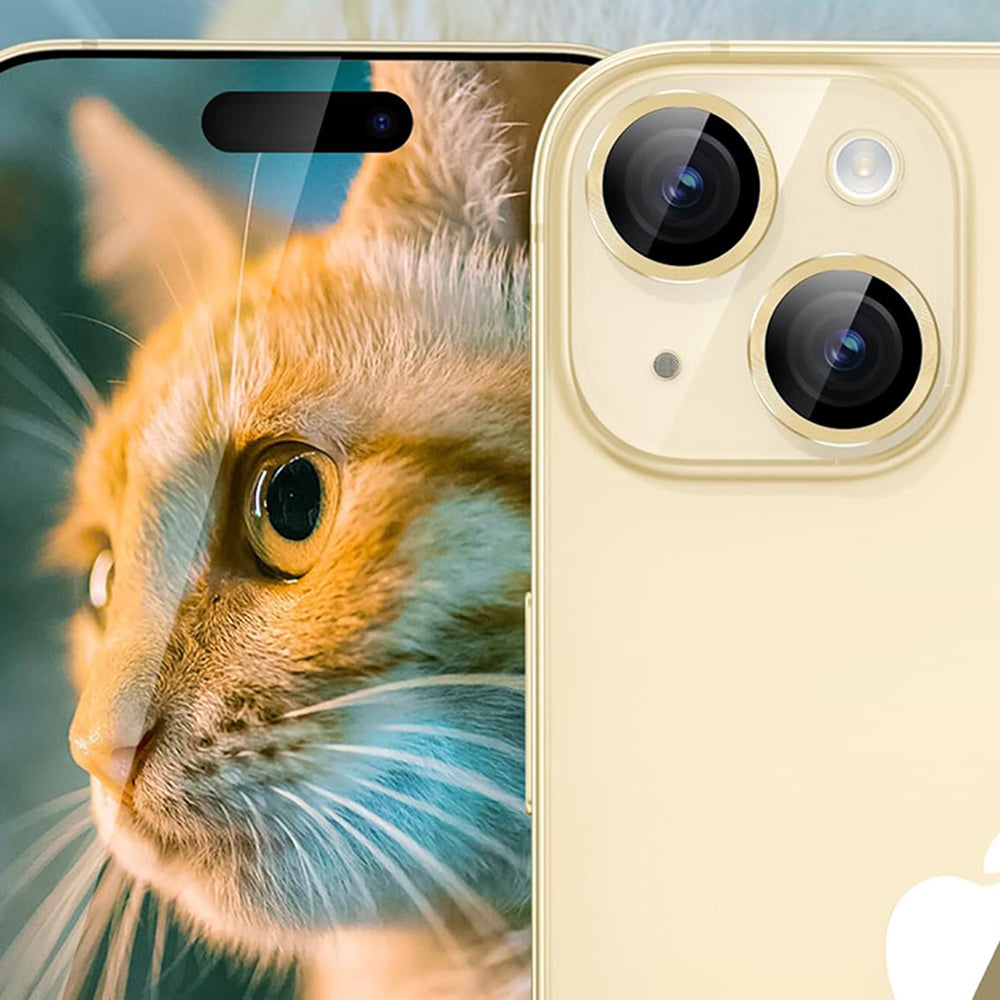 Folie de protectie Lito S+ Camera Glass compatibil cu iPhone 14 / iPhone 14 Plus, Galben