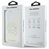 Husa de protectie Karl Lagerfeld IML Rhinestones (KLHCP16XHKHDCELT) compatibil cu iPhone 16 Pro Max, Transparent Karl Head