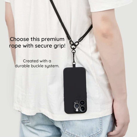 Suport Techsuit Rope Crossbody Strap (RCS1-05), for Phones, Carabiner, Nylon Braided, Durable, Adjustable, Roz Intens